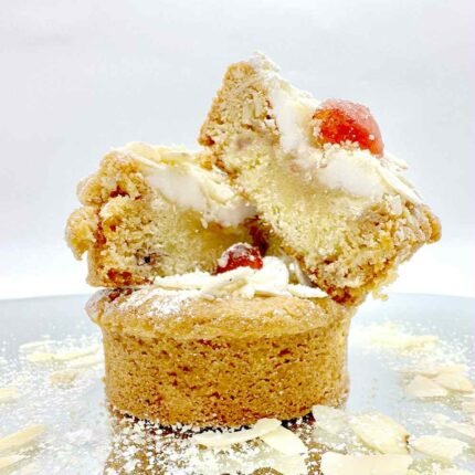 Cherry Bakewell cookies