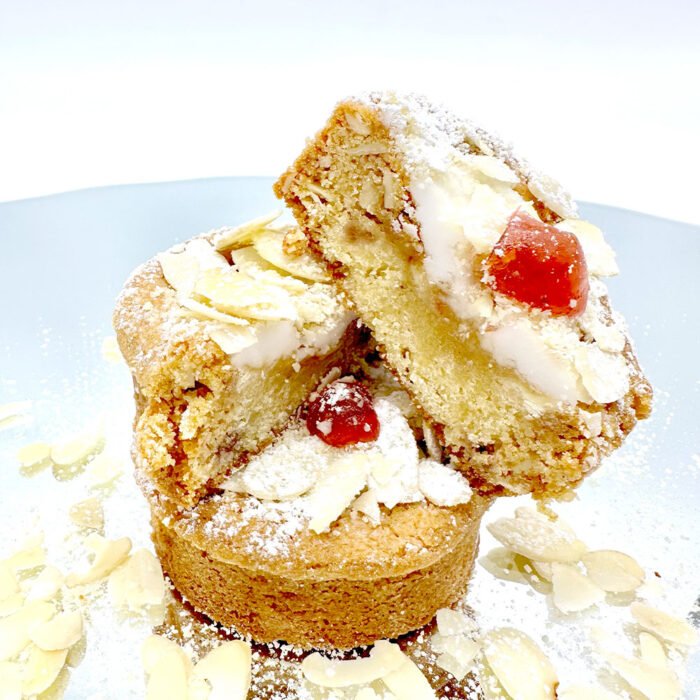 Cherry Bakewell cookies